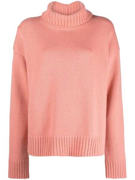  Jil Sander Roll-neck Loose-fit Jumper - Pink 
