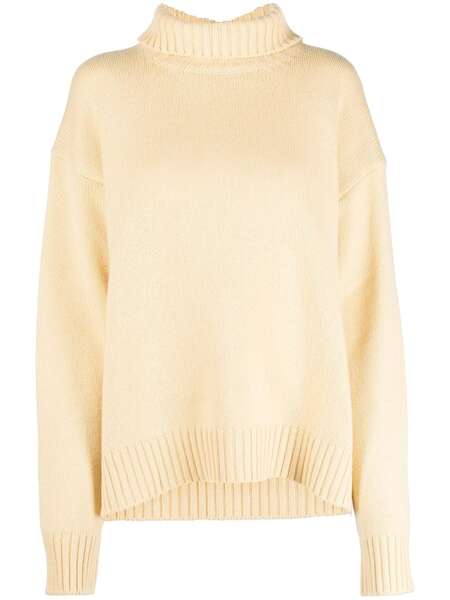  Jil Sander Roll-neck Loose-fit Jumper - Yellow 