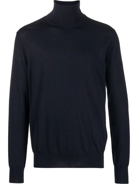  Jil Sander Roll-neck Merino Wool Jumper - Blue 
