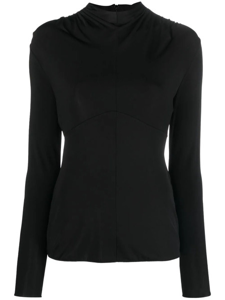  Jil Sander Round-neck Long-sleeve Top - Black 