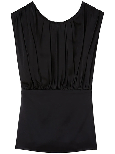  Jil Sander Ruched-detailed Sleeveless Blouse - Black 