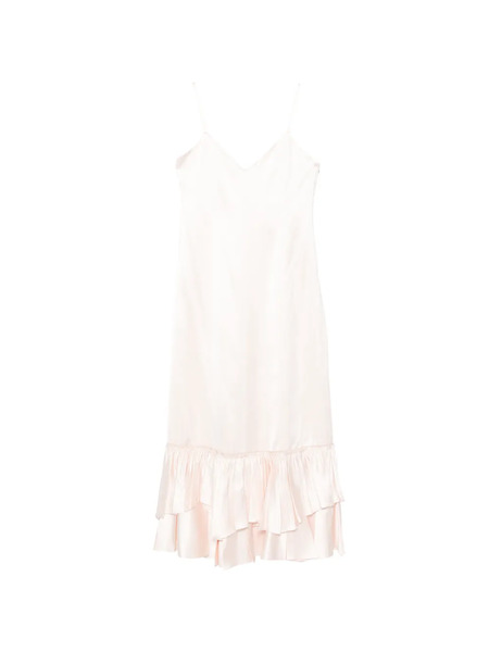  Jil Sander Ruffled Slip Dress - Pink 