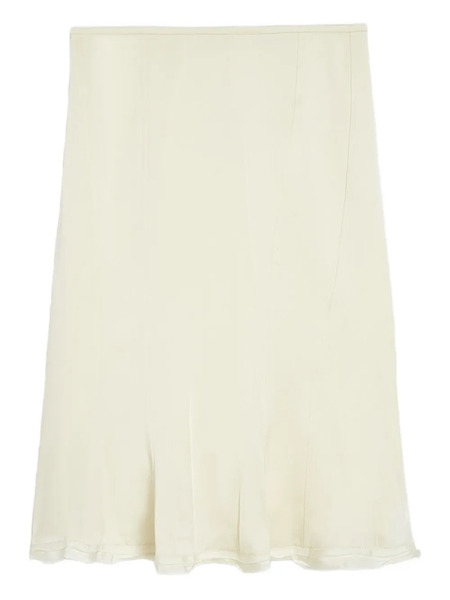  Jil Sander Satin Mini Skirt - White 