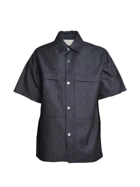  Jil Sander Short-sleeve Pocket Shirt - Blue 