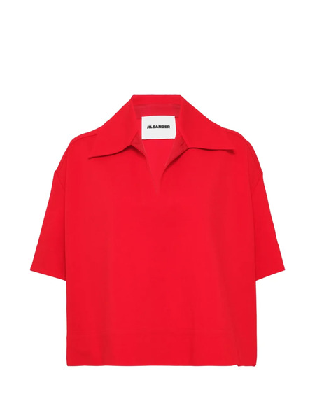  Jil Sander Short-sleeved Crepe T-shirt - Red 