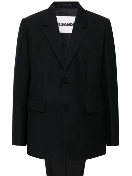  Jil Sander Single-breasted Relaxed Fit Tailored Suit - Blue 