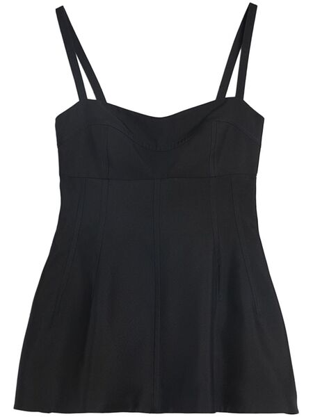  Jil Sander Sleeveless Bustier Top - Black 