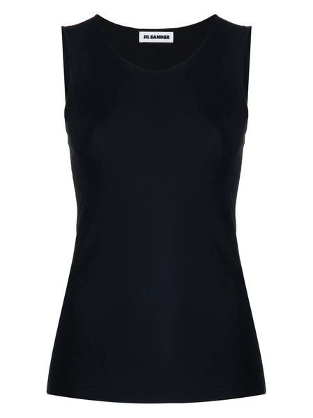  Jil Sander Sleeveless Stretch Tank Top - Black 