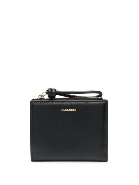  Jil Sander Small Bi-fold Leather Purse - Black 
