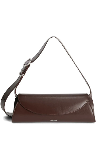  Jil Sander Small Cannolo Iconic Line Shoulder Bag - Brown 