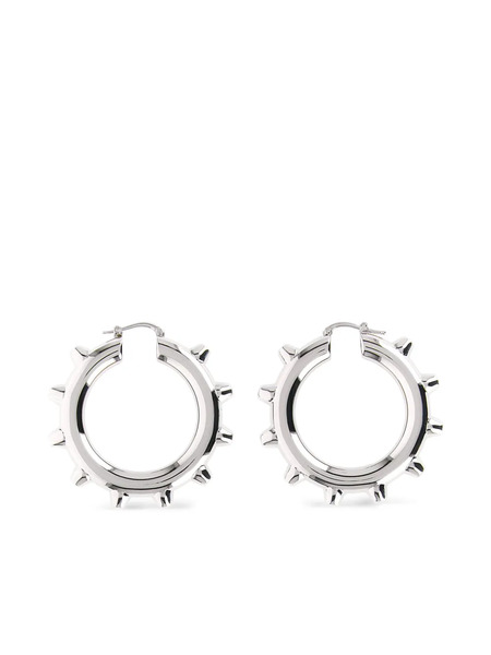  Jil Sander Spike-embellished Hoop Earrings - Silver 