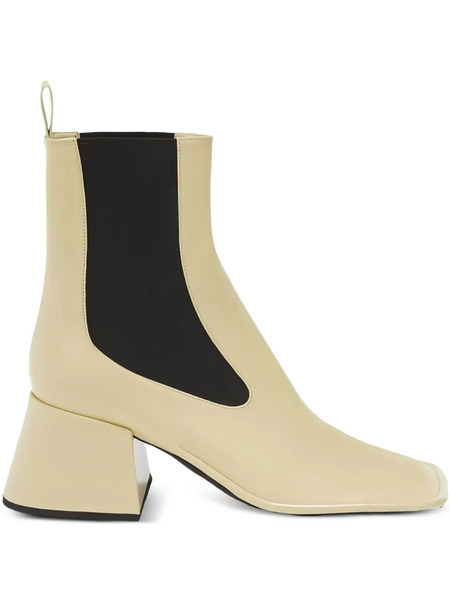  Jil Sander Square-toe Block-heel Boots - Neutrals 