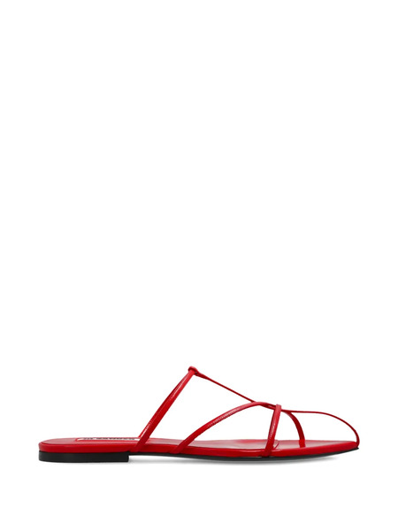  Jil Sander Strappy Flat Sandals - Red 