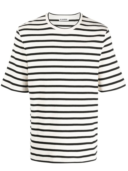  Jil Sander Stripe-print Short-sleeved T-shirt - Neutrals 