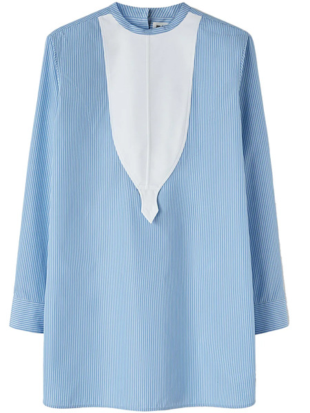  Jil Sander Striped Cotton Blouse - Blue 