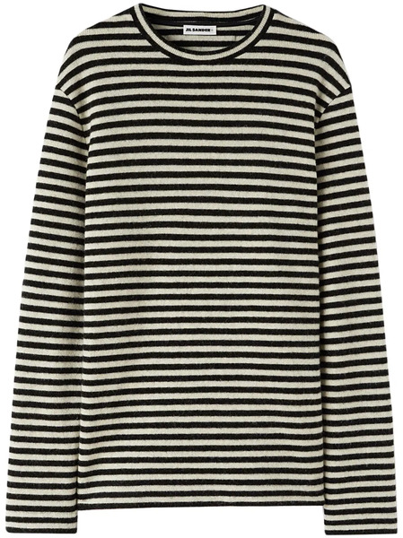  Jil Sander Striped Wool Sweater - Black 