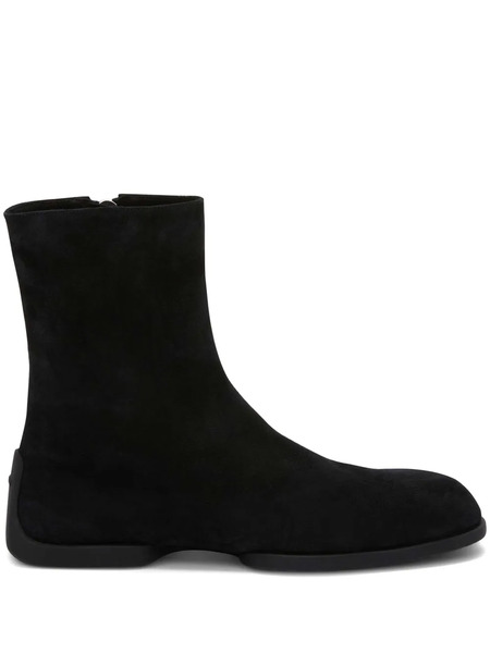  Jil Sander Suede Ankle Boots - Black 