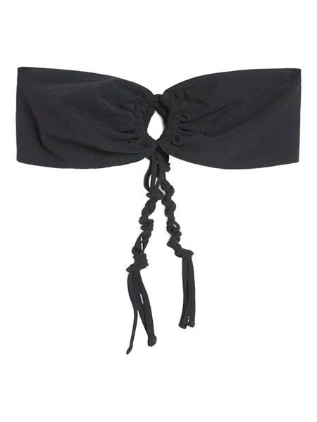  Jil Sander Tangle Knot-detail Bandeau Bikini Top - Black 