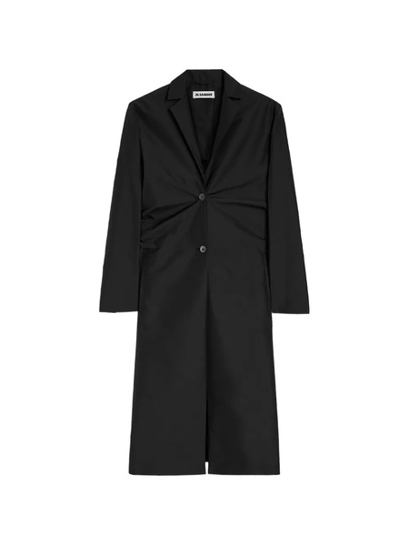  Jil Sander Technical Faille Coat - Black 