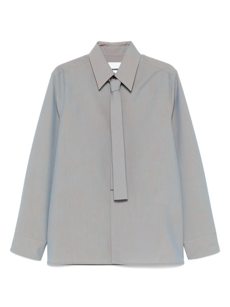  Jil Sander Tie-detail Shirt - Grey 