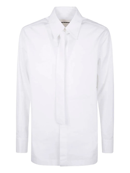  Jil Sander Tie-neck Shirt - White 