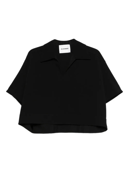  Jil Sander V-neck T-shirt - Black 