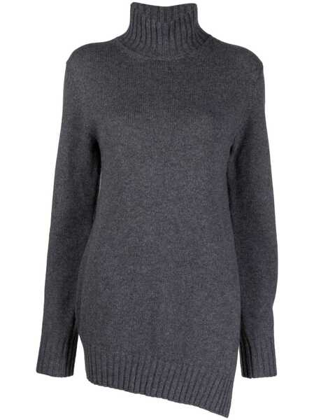  Jil Sander Waffle-knit Asymmetric Jumper - Grey 