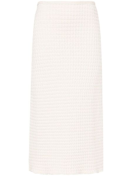  Jil Sander Waffle-knit Skirt - Neutrals 