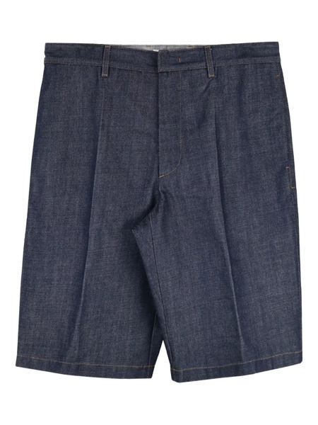  Jil Sander Washed Pleated Shorts - Blue 
