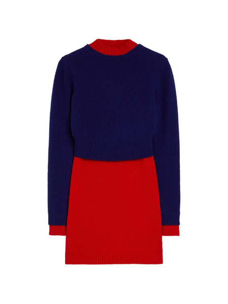  Jil Sander Wool Mini Dress - Blue 