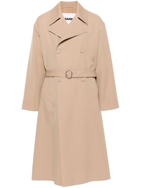  Jil Sander Wool Trench Coat - Brown 