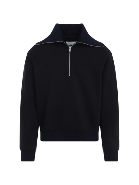  Jil Sander Zip Collar Sweater - Blue 