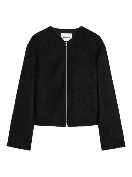  Jil Sander Zip-front Textured Jacket - Black 