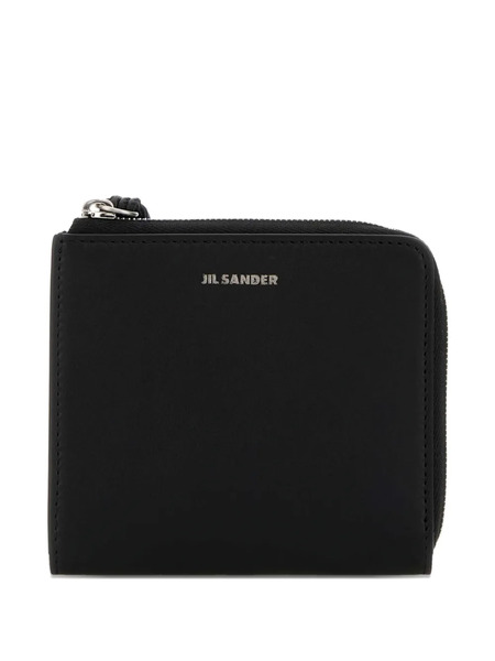  Jil Sander Zip Leather Purse - Black 