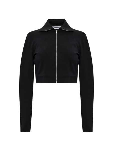  Jil Sander Zip-up Cropped Jacket - Black 