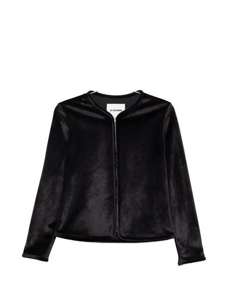  Jil Sander Zip-up Velvet Jacket - Black 