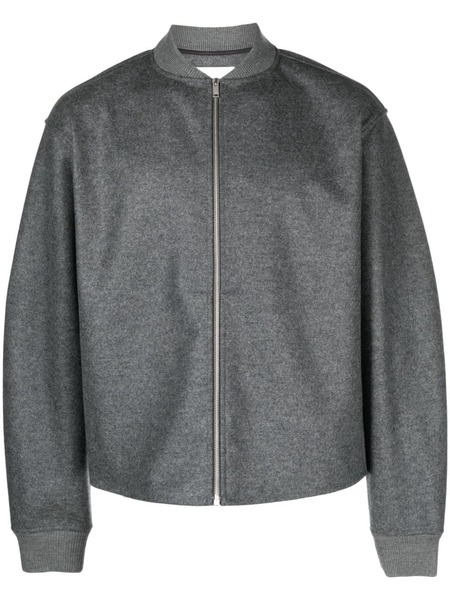  Jil Sander Zip-up Wool Bomber Jacket - Grey 