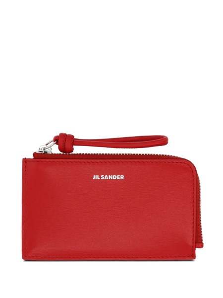  Jil Sander Zip Wallet - Red 