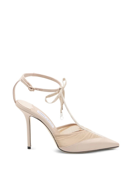  Jimmy Choo Afia Pointed Pumps - Neutrals 