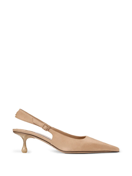  Jimmy Choo Amel Pointed Slingback Pumps - Neutrals 