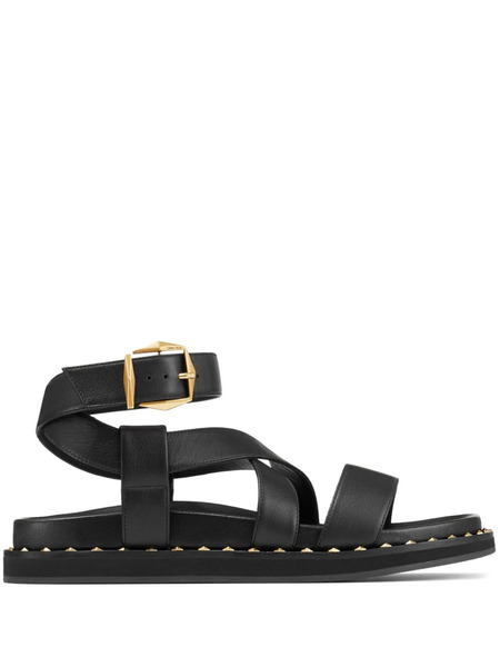  Jimmy Choo Blaise Leather Sandals - Black 