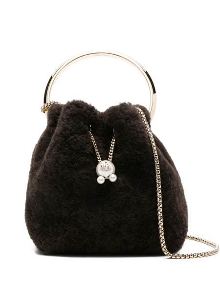  Jimmy Choo Bon Bon Pearl-embellished Mini Bag - Brown 