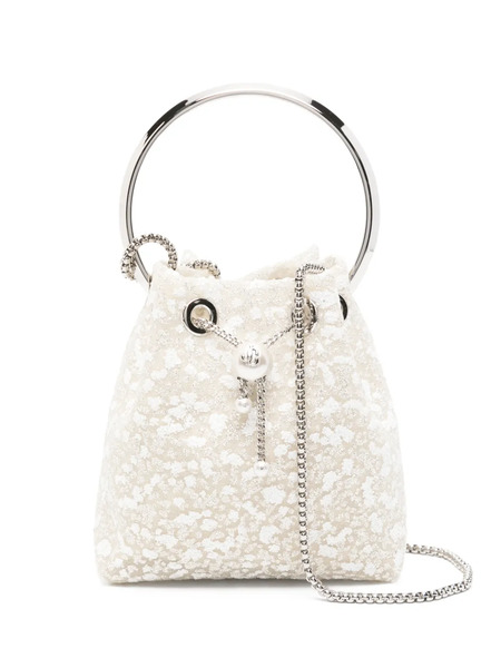  Jimmy Choo Bon Bon Ring-handle Chain Tote Bag - Neutrals 