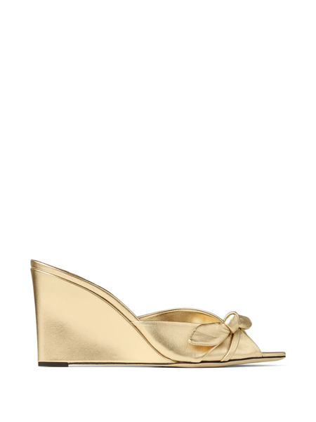 Jimmy Choo Bow Livi Sandals - Gold 