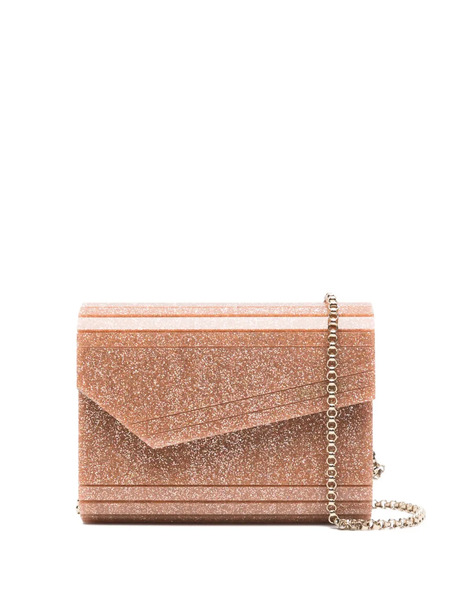  Jimmy Choo Candy Glitter Chain Clutch Bag - Pink 
