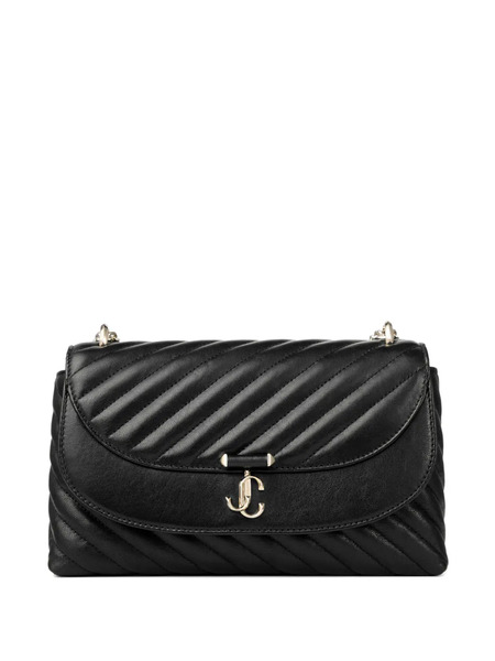 Jimmy Choo Curve Logo-plaque Cross-body Bag - Black 