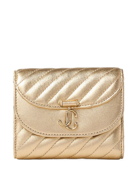  Jimmy Choo Curve Marinda Quilted Wallet - Gold 