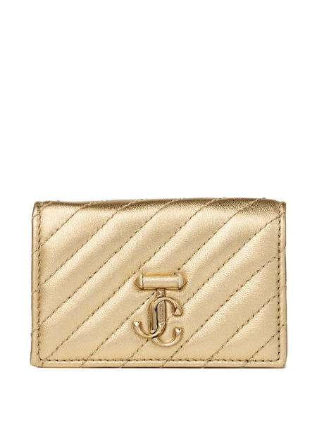  Jimmy Choo Curve Nello Quilted Wallet - Gold 