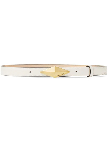  Jimmy Choo Diamond Leather Belt - White 