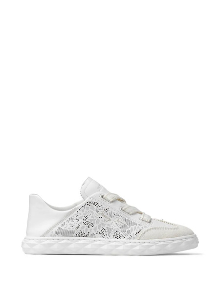  Jimmy Choo Diamond Light Flex Sneakers - White 